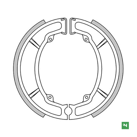 NEWFREN SZCZĘKI HAMULCOWE SUZUKI RM 250 '80-'86; RM 400 '80; RM 465 '81-'82; LT-Z 90 '07-'20; LT 125 '85-'87; PE 175 '82 TYŁ (130X22MM)