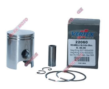 VERTEX TŁOK MINARELLI 50,WATER COOLED 40,80 MM (+0,50 MM) (PIERŚCIENIE 53015004080 X 1, 52715004080 X 1)