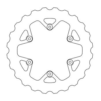 MOTO-MASTER TARCZA HAMULCOWA TYŁ (PEŁNA) MUD SERIES (BŁOTO) 245MM YAMAHA YZ 125 '02-'18, YZ 250 '02-'20, YZF 250/450 '02-'18