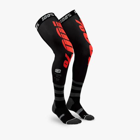 100 PROCENT SKARPETY WYSOKIE POD ORTEZY REV MX KNEE BRACE BLACK/RED KOLOR CZARNY/CZERWONY ROZMIAR S/M