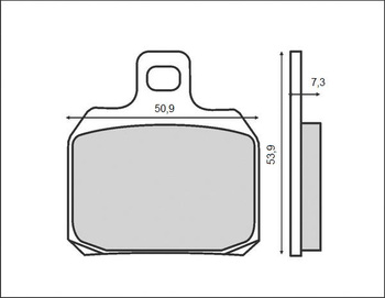 BRENTA KLOCKI HAMULCOWE KH266 (ORGANIC) BREMBO, TYŁ APRILIA RSV 1000, DUCATI 696/796/821/848/937/939/944/1000/1098/1100/1200/1299