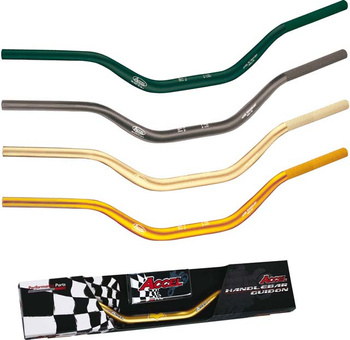ACCEL KIEROWNICA ALUMINIOWA 28,6 MM TAPER MX WZÓR HONDA CR WYSOKA (7075-T6) ERGAL KOLOR ZŁOTY (SZER. 790MM, WYS. 101MM) - PROMOCJA