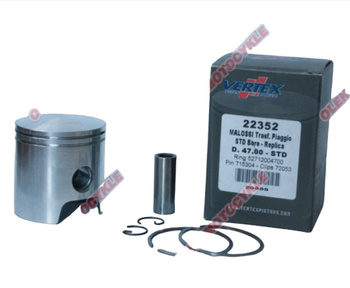 VERTEX TŁOK MALOSSI (PIAGGIO, GILERA) (47,80MM=+0,80) SWORZEŃ 12MM (PIERŚCIENIE 52712004780 X 2)