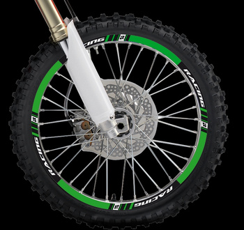 BLACKBIRD KOMPLET NAKLEJEK (OKLEIN) NA FELGI (RACING) KOLOR ZIELONY