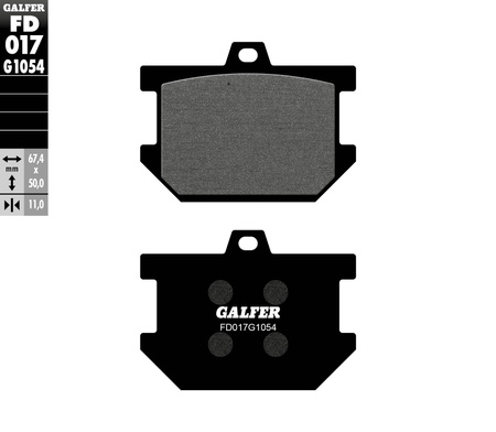 GALFER KLOCKI HAMULCOWE KH034 PÓŁMETALICZNE