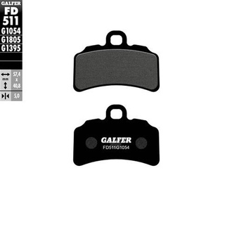 GALFER KLOCKI HAMULCOWE PÓŁMETALICZNE BETA EVO 125 / 250 / 300 '17-'23, GAS GAS TRIAL GP 125 / 250 / 280 / 300 '19-, TXT 125 / 250 / 280 / 300 '19-, SHERCO 300 ST '21-, MONTESA COTA 260 / 300 '18- ( PRZÓD )