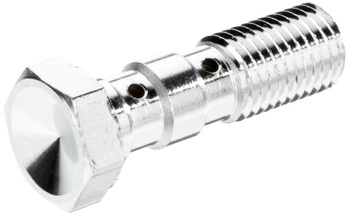 TRW ZF ŚRUBA HYDRAULICZNA DO PRZEWODÓW HAMULCOWYCH M10X1,25 PODWÓJNA KOLOR STALOWY (CHROM) (PROMOCJA)