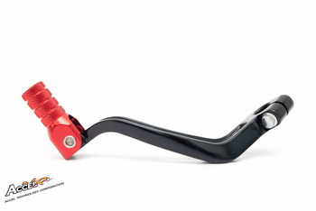 ACCEL DŹWIGNIA ZMIANY BIEGÓW BETA RR 125/250/300/350/390/430/498 '13-'24 ALUMINIOWA KOLOR CZARNY, KOŃCÓWKA CZERWONA