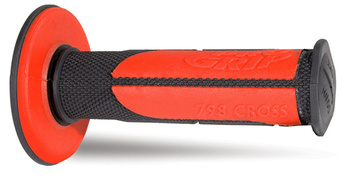 PROGRIP MANETKI PG798 OFF ROAD (22+25MM, DŁ.115MM) KOLOR CZARNY CZERWONY (DWUSKŁADNIKOWE HALF WAFFLE) (798-125) (PG798BK/RD)