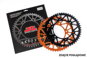 JT ZĘBATKA TYLNA 467 50 ALUMINIOWA RACELITE KAWASAKI KX 80/85 '86-'20 (46750JTA) (ŁAŃC. 420) KOLOR CZARNY