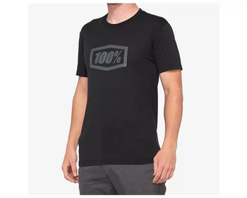 100 PROCENT KOSZULKA CODZIENNA Z KRÓTKIM RĘKAWEM (T-SHIRT) MODEL TECH TEE KOLOR CZARNY ROZMIAR M