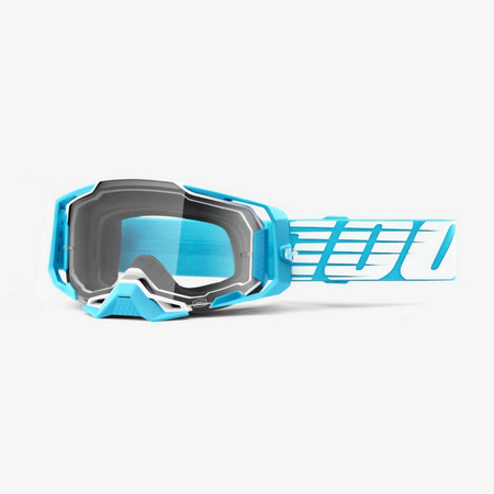 100 PROCENT FA21 GOGLE ARMEGA OVERSIZED DEEP SKY - CLEAR LENS KOLOR NIEBIESKI/BIAŁY SZYBKA PRZEŹROCZYSTA
