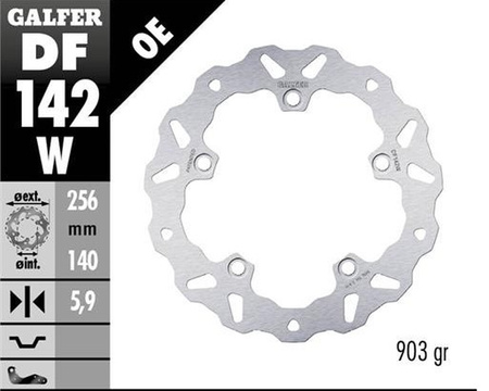 GALFER TARCZA HAMULCOWA TYŁ HONDA CRF 1100L AFRICA TWIN '20- (WAVE FIXED) (256X140X5,9MM)