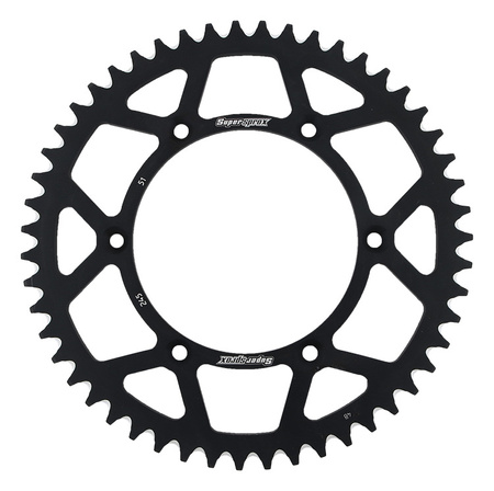 SUPERSPROX ZĘBATKA TYLNA ALUMINIOWA 7075-T6 (ERGAL) 270 51 YAMAHA YZ/YZF '99-'18 (JTR251.51) (JTR245/2.51) KOLOR CZARNY