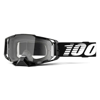 100 PROCENT GOGLE MODEL ARMEGA BLACK - CLEAR LENS - KOLOR CZARNY SZYBKA PRZEŹROCZYSTA