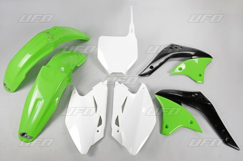 UFO KOMPLET PLASTIKÓW KAWASAKI KXF 450 '06 KOLOR OEM (ZIELONY/BIAŁY) (KA205E999)