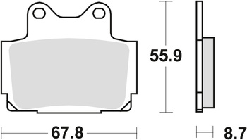 TRW ZF KLOCKI HAMULCOWE KH104 ORGANIC YAMAHA TZR 125 88-92, FZS 600 98-03, SRX 600 86-95, XJ 600 / DIVERSION 92-03, PRZÓD / TYŁ