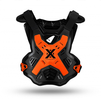 UFO 2024/09 OSŁONA KLATKI PIERSIOWEJ X-CONCEPT KOLOR CZARNY / POMARAŃCZOWY FLUO ROZMIAR UNI (CE LEVEL 2) - ZASTĘPUJE PT02272FFL - KOLEKCJA 2024