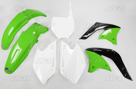 UFO KOMPLET PLASTIKÓW KAWASAKI KXF 250 '06 KOLOR OEM (ZIELONY/BIAŁY) (KA204E999)