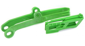 POLISPORT WYPRZEDAŻ PROWADNICA I ŚLIZG ŁAŃCUCHA (KOMPLET) KAWASAKI KX 250F '17-'20; KX 450F '16-'18 KOLOR ZIELONY