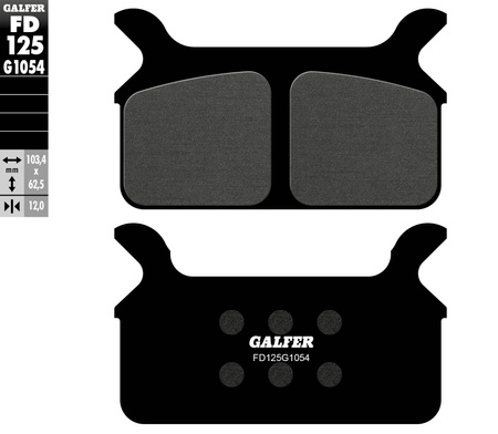 GALFER KLOCKI HAMULCOWE KH201 PÓŁMETALICZNE HARLEY DAVIDSON