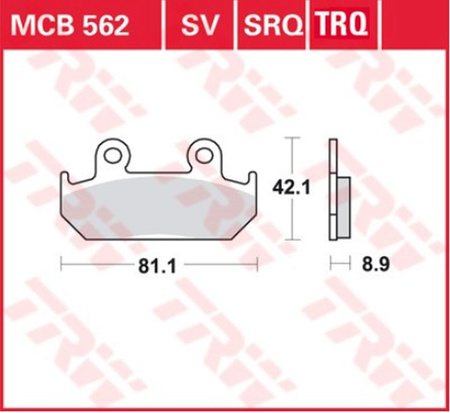 TRW ZF KLOCKI HAMULCOWE KH121 SINTER RACING HONDA CMX 450 86-89, CBR 600 87-94, XRV 750 AFRICA TWIN 90-92, PRZÓD (ZASTĘPUJĄ MCB562SRQ)(PROMOCJA)