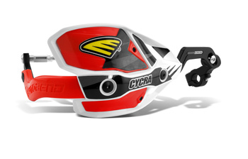 CYCRA PROMOCJA OSŁONY RĄK (HANDBARY-ALUMINIOWY RDZEŃ) Z MOCOWANIEM (28,6MM) MODEL ULTRA PROBEND RACER PACK CRM KOLOR CZERWONY/BIAŁY