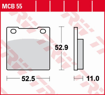 TRW ZF KLOCKI HAMULCOWE KH031 ORGANIC HONDA CB 250 '77-'84, CB/CM 400 '77-'81, CB 650 '79-'81, CB 750C/K '78-'83 PRZÓD