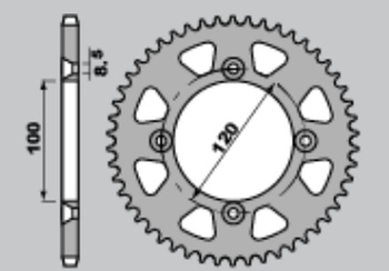 JT ZĘBATKA TYLNA 4738 47 YAMAHA YZ '18-21' (473847JT) (ŁAŃC.420)
