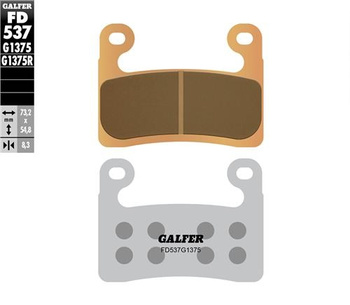GALFER KLOCKI HAMULCOWE KH724 SPIEK METALICZNY (ZŁOTE) SPORT BMW S 1000RR '19-'23; S 1000XR '20-'23; R 1250GS '19-'23; R1250RT '19-'23