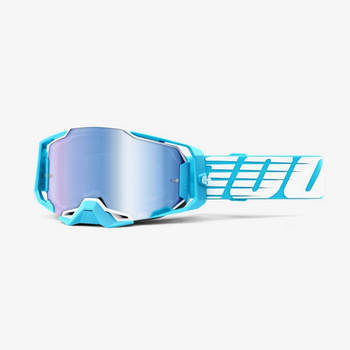 100 PROCENT FA21 GOGLE ARMEGA OVERSIZED DEEP SKY - MIRROR BLUE LENS KOLOR NIEBIESKI/BIAŁY SZYBKA NIEBIESKIE LUSTRO