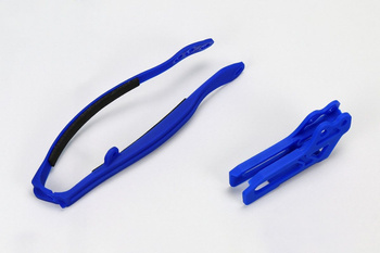 UFO KOMPLET ŚLIZG + PROWADNICA ŁAŃCUCHA YAMAHA YZ 125/250 '09-14, YZF/WRF 250/450 '09-21, KOLOR NIEBIESKI