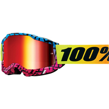 100 PROCENT GOGLE MODEL ACCURI 2 KB43 - KEN BLOCK EDITION DSPRAY - MIRROR RED LENS - KOLOR NIEBIESKI/RÓŻOWY/ŻÓŁTY SZYBKA CZERWONE LUSTRO