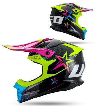 UFO 2026/01 KASK INTREPID CROSS KOLOR CZARNY/ŻÓŁTY/RÓŻOWY ROZMIAR S ( ECE 22R06 ) - KOLEKCJA 2026