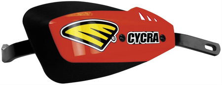 CYCRA OSŁONY RĄK (HANDBARY - ALUMINIOWY RDZEŃ) Z MOCOWANIEM (28,6MM - MOCOWANIE 1CYC-1156-12 W ZESTAWIE) MODEL SERIES ONE KOLOR CZERWONY