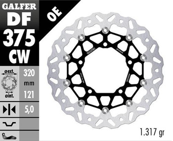 GALFER TARCZA HAMULCOWA PRZÓD SUZUKI GSX 1300R HAYABUSA '21- (WAVE FLOATING) (320X80X6MM)