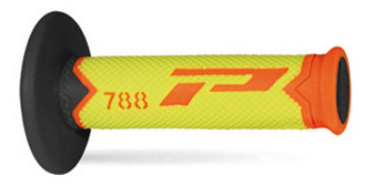 PROGRIP MANETKI PG788 OFF ROAD (22+25MM, DŁ.115MM) KOLOR POMARAŃCZOWY FLUO/ŻÓŁTY FLUO/CZARNY (TRÓJSKŁADNIKOWE) (788-281)