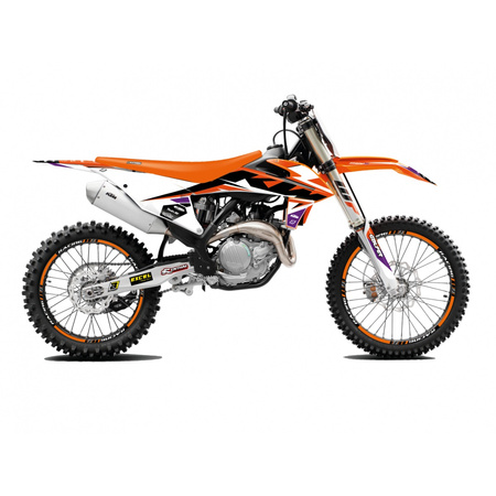 BLACKBIRD KOMPLET NAKLEJEK (OKLEIN) KTM SX/SX-F '19-'22, EXC/EXC-F '20-'23 DREAM 5 KOLOR POMARAŃCZOWY CZARNY