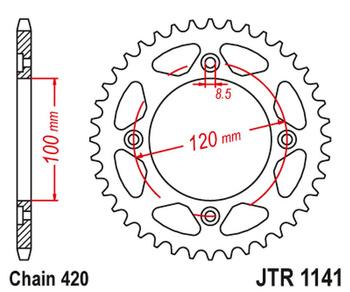 JT ZĘBATKA TYLNA 4453 51 BETA 50 RR ENDURO / ENDURO RACING / ENDURO SPORT '18-'19 (445351JT) (ŁAŃC. 420)