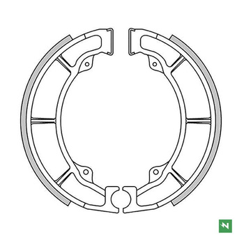 NEWFREN SZCZĘKI HAMULCOWE TYŁ KAWASAKI EL 250 '90-'03, ER-5 '97-'07, KLF 220 '88-'02, Z 440 '79-'83, Z 440 LTD '82-'84, ZR 550 '83-'84 (160X30MM)