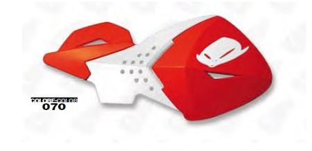 UFO OSŁONY RĄK (HANDBARY) ESCALADE KOLOR BIAŁO/CZERWONY (Z MOCOWANIAMI 22MM)