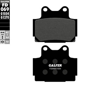 GALFER KLOCKI HAMULCOWE KH104 PÓŁMETALICZNE