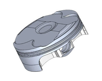 WOSSNER 2025/01 TŁOK (4T) KTM SX-F / EXC-F / XC-F 350 '23-'25, GAS GAS MC / EX / ES 350 F '24-'25, HUSQVARNA FC / FX / FE 350 '23-'25 (STD. + 0,02MM = 87,97MM) (15.5:1 CR)