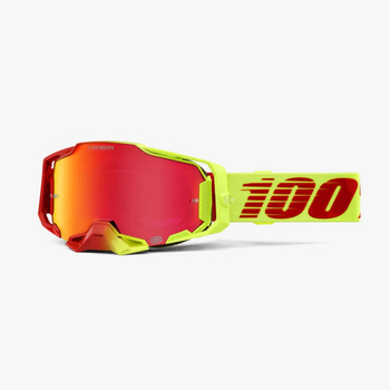 100 PROCENT GOGLE MODEL ARMEGA HIPER SOLARIS - MIRROR RED LENS - KOLOR ŻÓŁTY FLUO/CZERWONY SZYBA CZERWONE LUSTRO