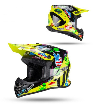 UFO 2026/01 KASK KOREY CROSS DZIECIĘCY / JUNIOR / KID KOLOR CZARNY/ŻÓŁTY NEON ROZMIAR M (ECE 22R06) - KOLEKCJA 2026