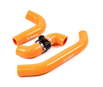 X-GRIP SILIKONOWE WĘŻE/PRZEWODY CHŁODNICY KTM 250-300,EXC TBI,XC-W TBI '24-, SX,XC '23-, HUSQVARNA 250-300,TE '24-, TC,TX,23-, GASGAS 250-300,EC,MC,EX '24- KOLOR POMARAŃCZOWY