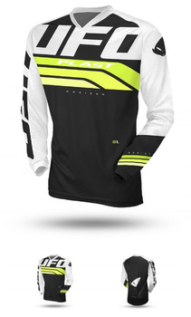 UFO KOSZULKA HORIZON JERSEY CROSS KOLOR CZARNY BIAŁY ŻÓŁTY FLUO ROZMIAR XXXL - KOLEKCJA 2024