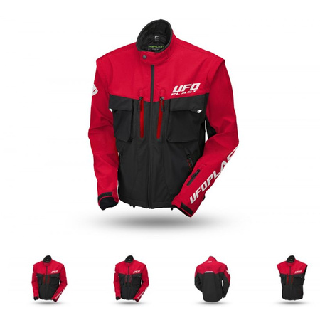 UFO KURTKA TAIGA ENDURO (ODPINANE RĘKAWY) KOLOR CZERWONY/CZARNY ROZMIAR XL - KOLEKCJA 2024