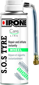 IPONE SOS TYRE SPRAY DO PRZEBITYCH OPON MOTO 200ML (CARELINE) - ZASTEPUJE IP760 (12)