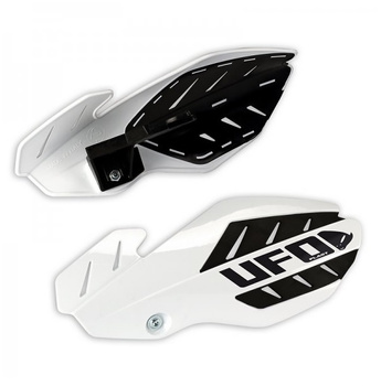 UFO OSŁONY RĄK (HANDBARY) FLAME YAMAHA YZF 250/450 '14-'17 KOLOR BIAŁY/CZARNY (Z MOCOWANIAMI) - PROMOCJA